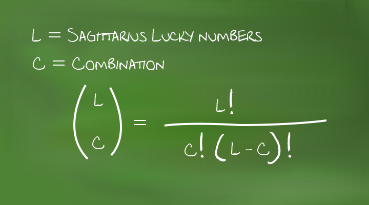 Sagittarius lucky numbers and the combination formula