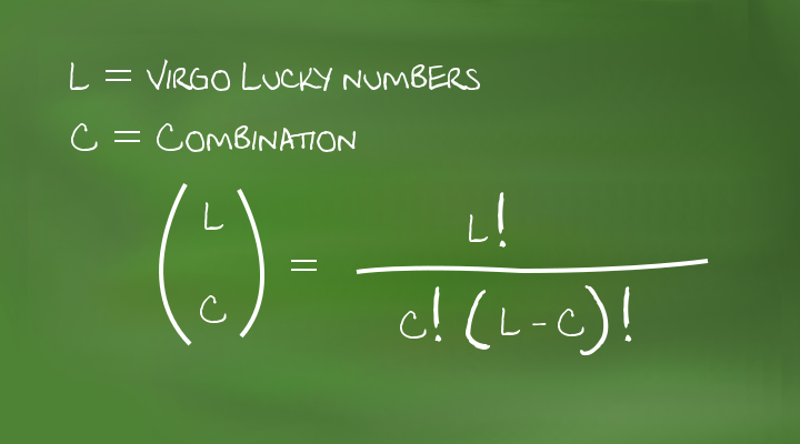Virgo lucky numbers and the combination formula